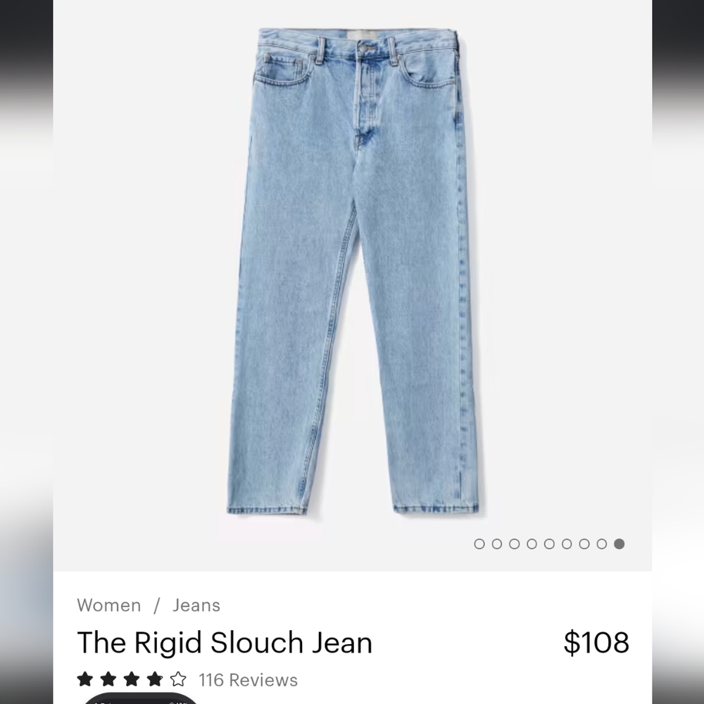 NWOT Everlane Rigid Slouch Denim